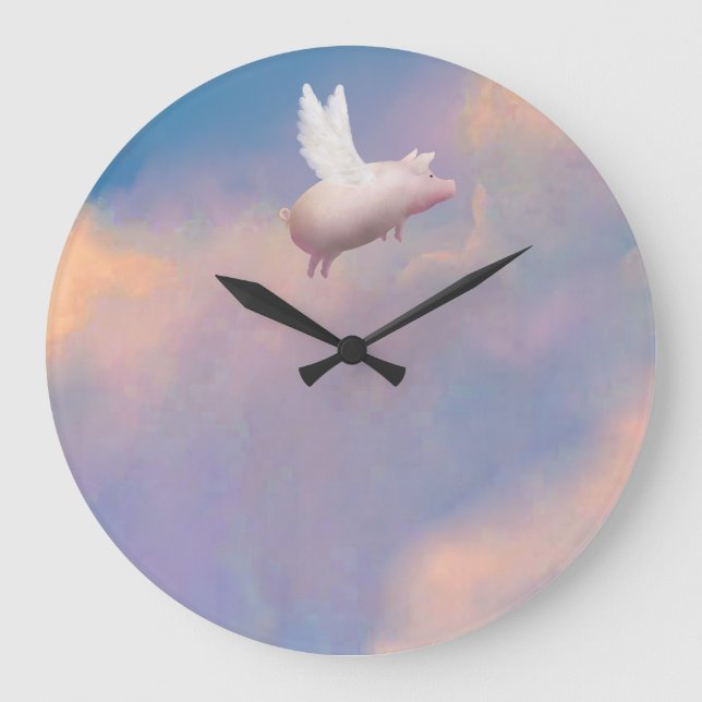 flyggrisen tar tid på stor klocka (Framsida)