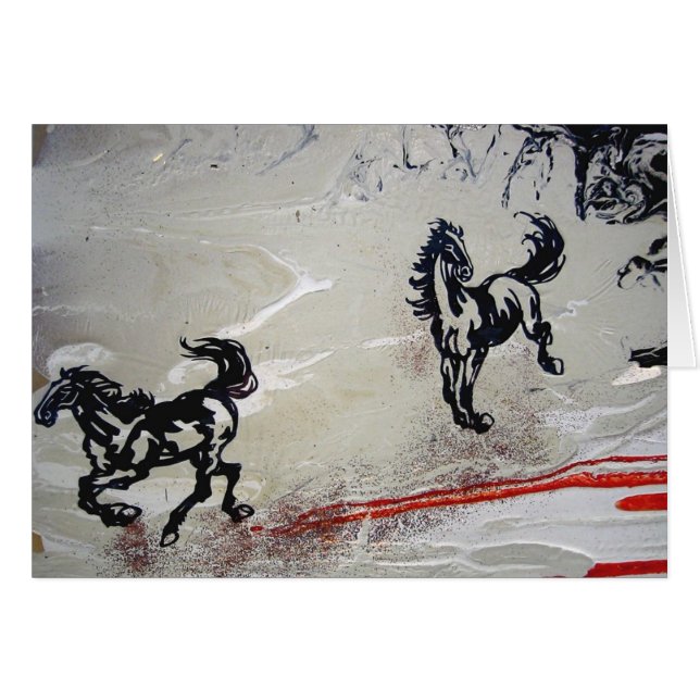 "Flyghästar ", OBS Kort (Framsidan Horizontal)
