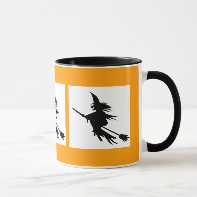 Flyghäxan skuggar den Halloween muggen Mugg (Höger)