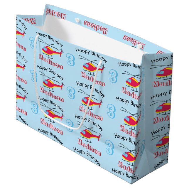 Flyghelikopter för daglig flygning, Namn och ålder (Framsidan Vinklad)