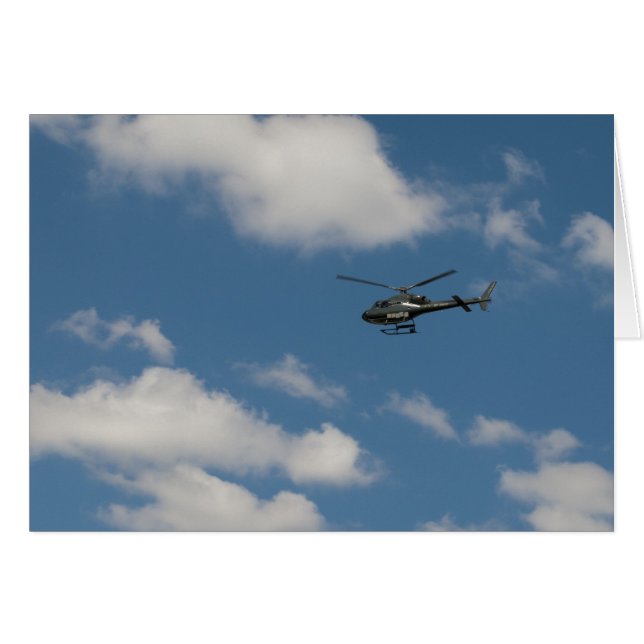 Flyghelikopter Hälsningskort (Framsidan Horizontal)