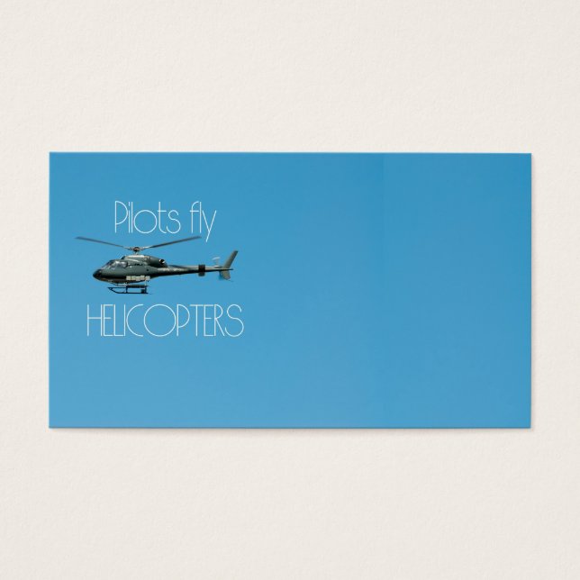 Flyghelikoptrar för piloter visitkort (Framsidan)