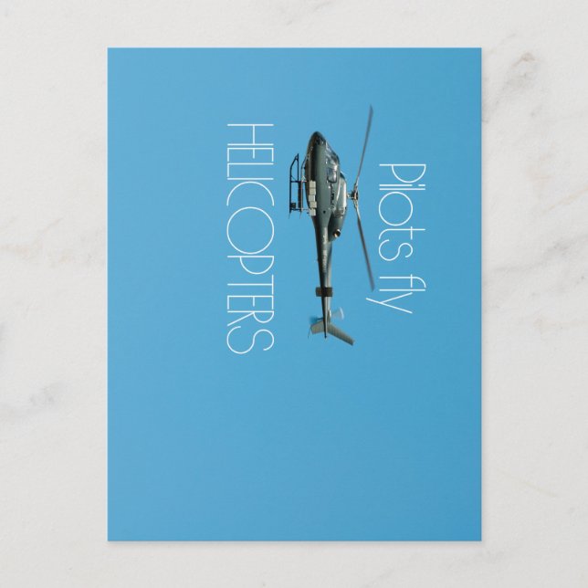 Flyghelikoptrar för piloter vykort (Framsida)