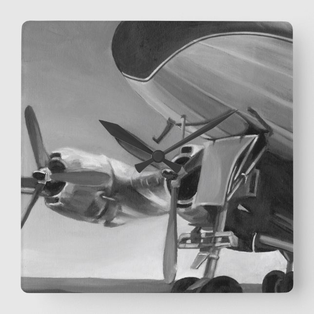 Flygikon Fyrkantig Klocka (Framsida)