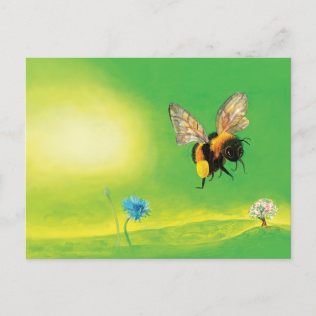 Flygillustration för Bumblebee Helg Vykort (Framsida)