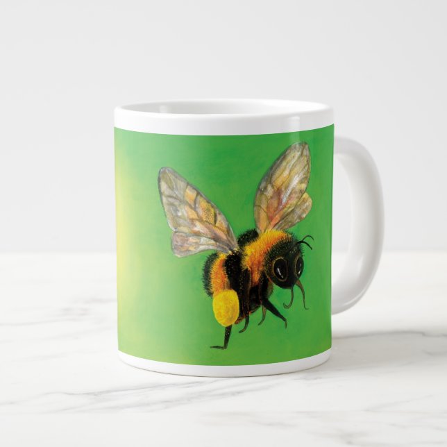Flygillustration för Bumblebee Jumbo Mugg (Framsida höger)
