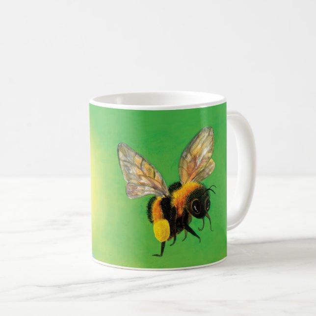 Flygillustration för Bumblebee Kaffemugg (Framsida höger)