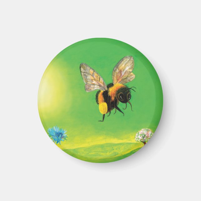 Flygillustration för humla magnet (Framsidan)