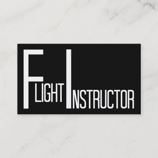 Flyginstruktör Ord Affärskort Visitkort (Framsida)