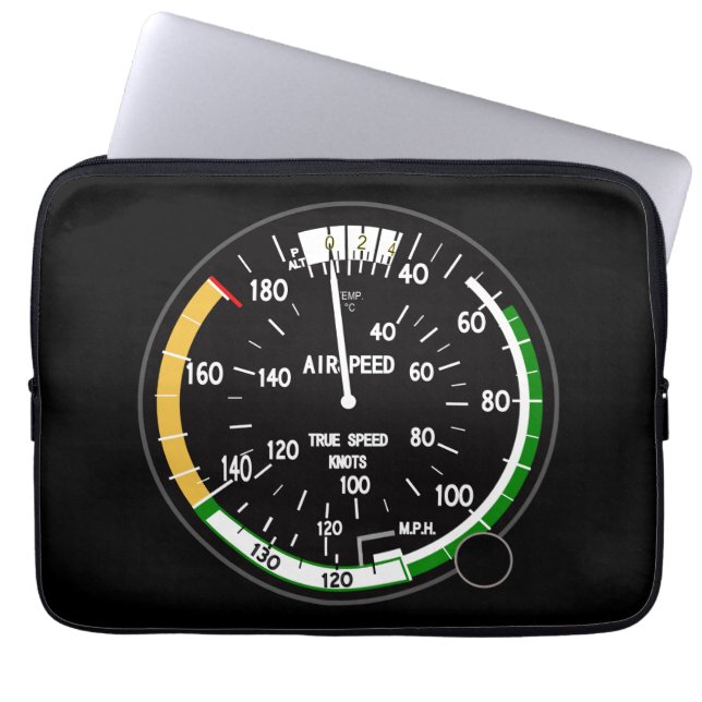 Flyginstrument för flygindikator för luftfartyg laptop fodral (Framsidan)