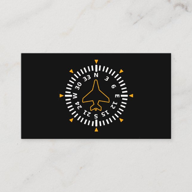 Flyginstrument för flygtrafik med luftfartyg visitkort (Framsida)