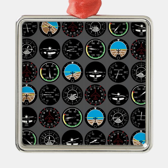 Flyginstrument Julgransprydnad Metall (Framsidan)
