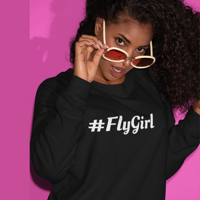#FlyGirl Typography Simple,Modern Travel T Shirt (Skapare uppladdad)