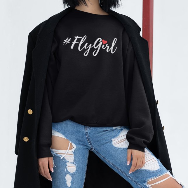 #FlyGirl Typography Simple,Modern Travel T Shirt (Skapare uppladdad)