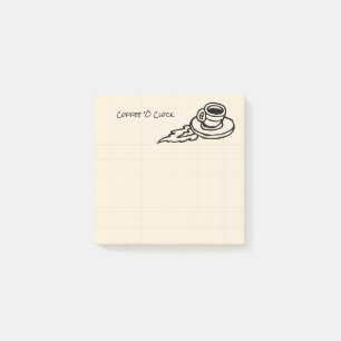FlygkaffeLatte drink eller Tea Time Post-it Block
