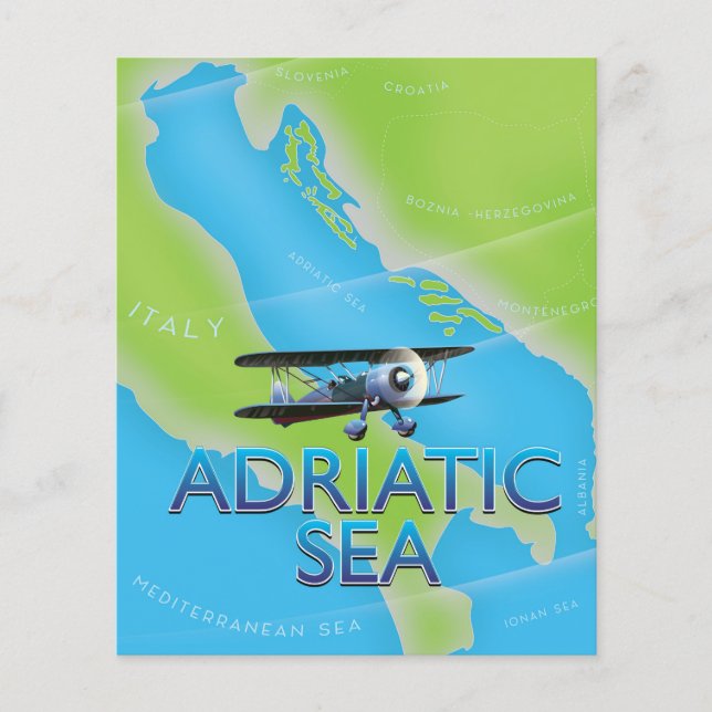 Flygkart över Adriatiska havet (Framsida)