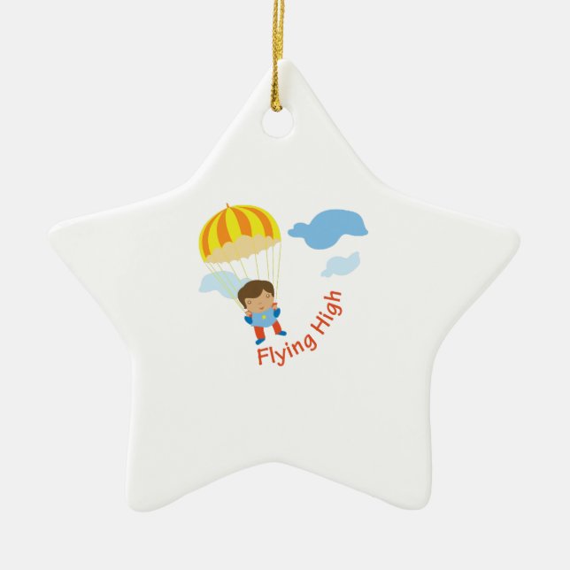 Flygkick Julgransprydnad Keramik (Framsidan)