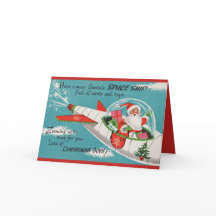 Flygkick Santa med saker för ALLA