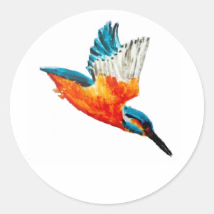 FlygKingfisher Runt Klistermärke