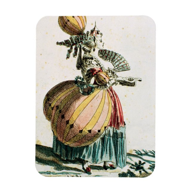 Flygkokvett, c.1784 (färg-gravering) magnet (Vertikal)