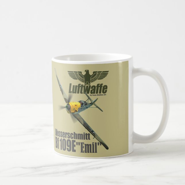 Flygkonst mugg "Messerschmitt Bf 109" (Höger)