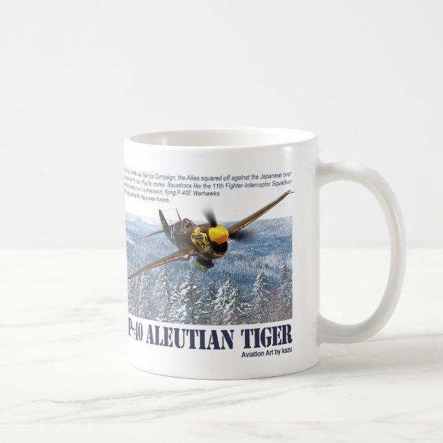 Flygkonst mugg "P-40 Aleutian Tiger" (Höger)