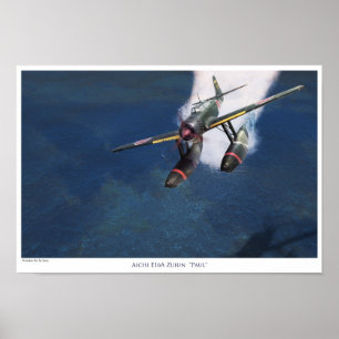 Flygkonst Poster "Aichi E16A Zuiun" Paul"