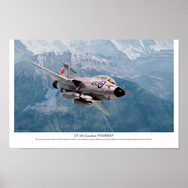 Flygkonst Poster "F-101 Voodoo" (Framsidan)