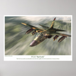 Flygkonst Poster " F-111 Aardvark"