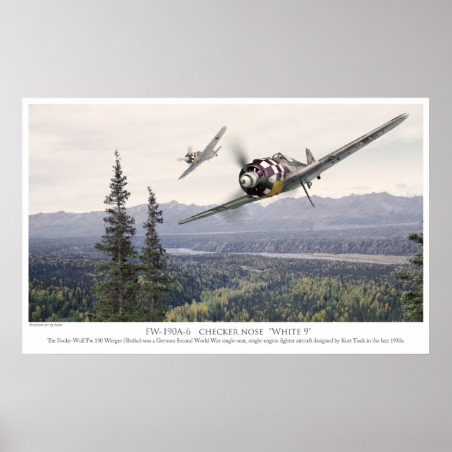 Flygkonst poster "Fw190" (Framsidan)