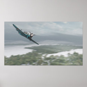 Flygkonst Poster Lavochkin La-5