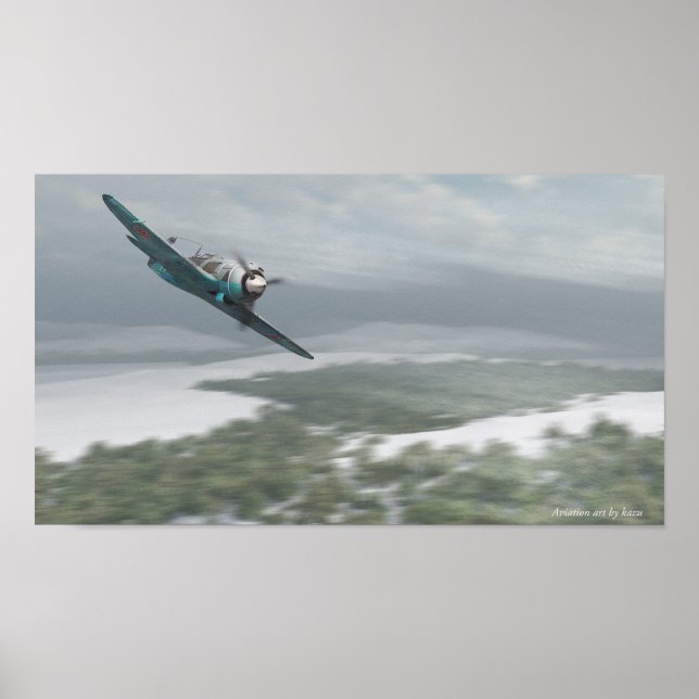 Flygkonst Poster Lavochkin La-5 (Framsidan)