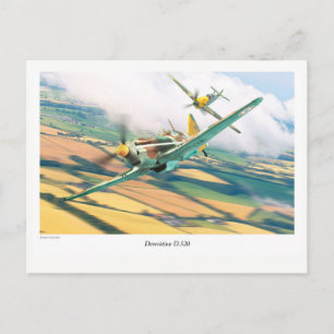 Flygkonst vykort "Dewoitine D.520"