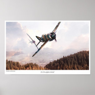 Flygkonstaffisch "Brewster buffel ", Poster