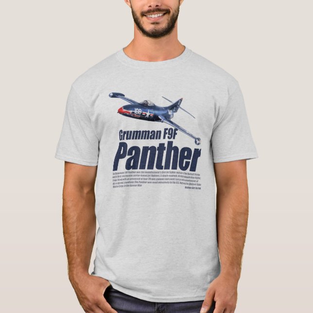 FlygkonstT-tröja "Grumman F9F panter ", T-shirt (Framsida)
