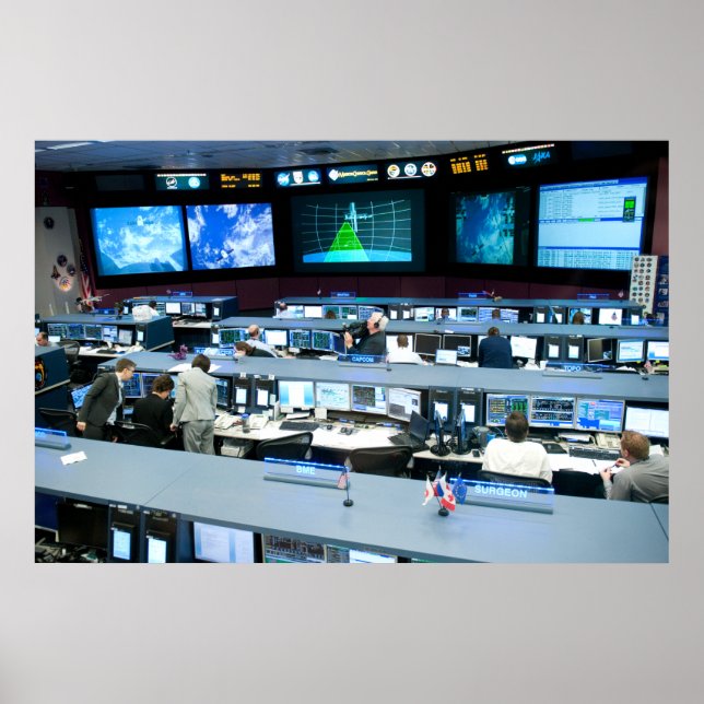Flygkontrollrum, Johnson Space Center Poster (Framsidan)