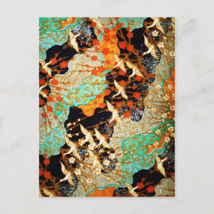 FLYGKRANER MED VÅR BLOMMOR VYKORT