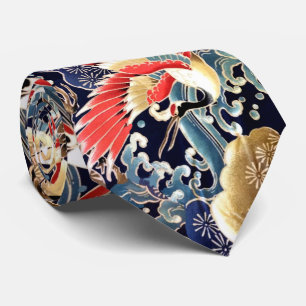 FLYGKRANER,VÅGAR,VÅR BLOMMOR japansk Blommigt Slips
