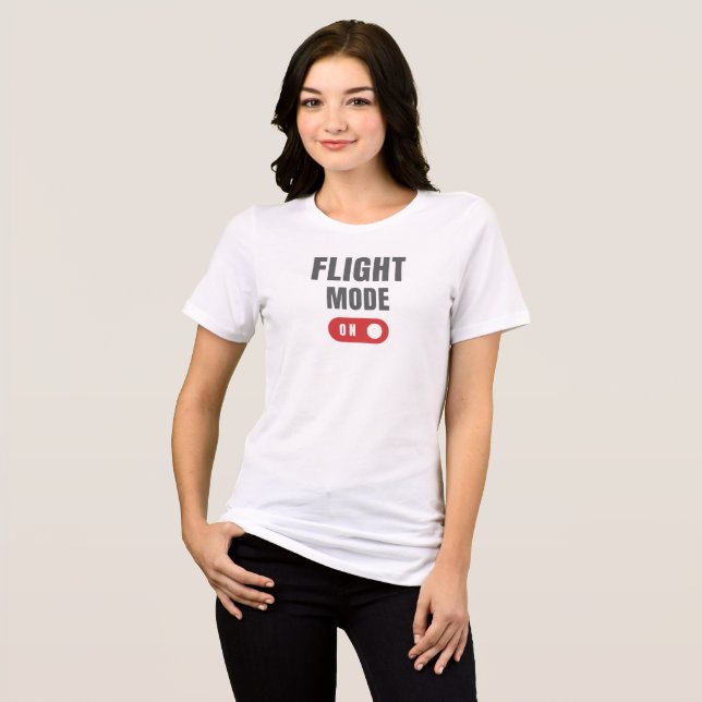 FLYGLÄGE PÅ — Minimalistisk Flyg Flyg Resa T Shirt (Framsida Full)