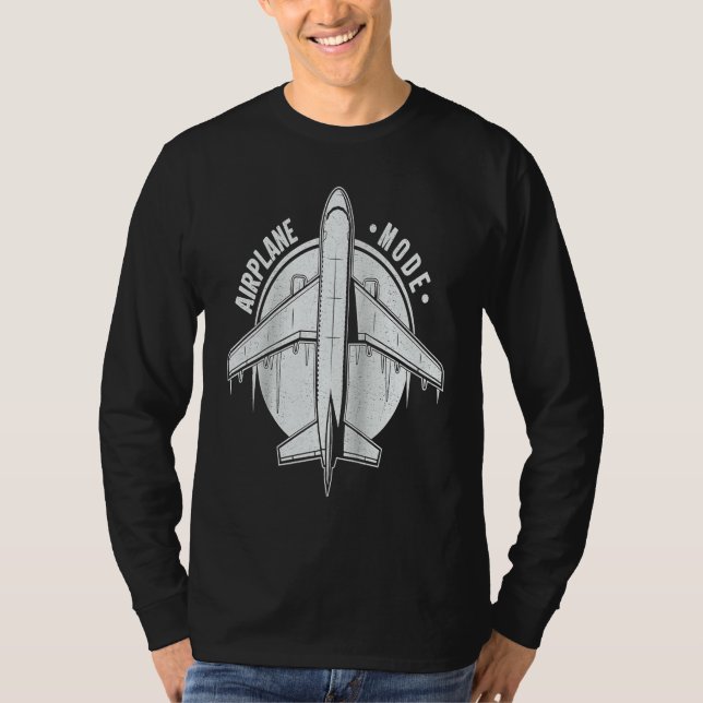 Flygläge  Pilot Flygplan Flyg Flygplan Ragla T Shirt (Framsida)