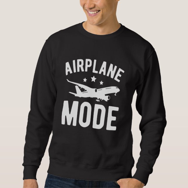 Flygläge Pilot Flygplan Plan Flyg  32 Lång Ärmad Tröja (Framsida)