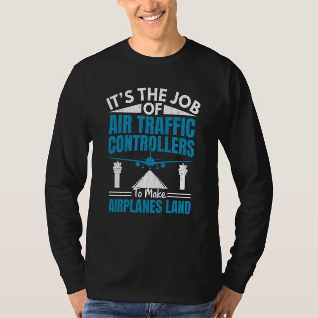 Flygledare Få Flygplan Att Landa Aviati T Shirt (Framsida)