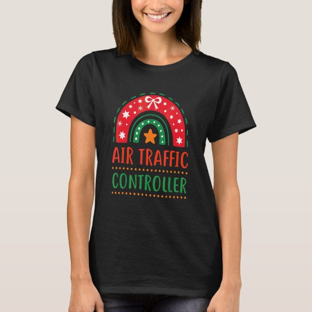 Flygledare jul boho regnbåge t shirt (Framsida)