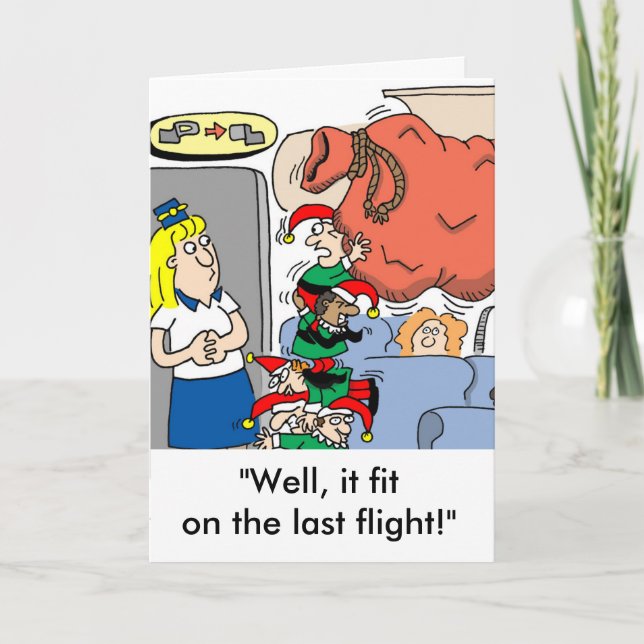 Flygledaren och Elf-Julhälsningar kort (Framsida)