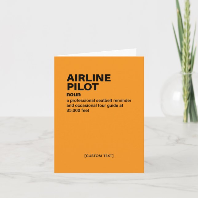 Flygledarpilot - funktionellt jobbdefinitionskort kort (Framsida)