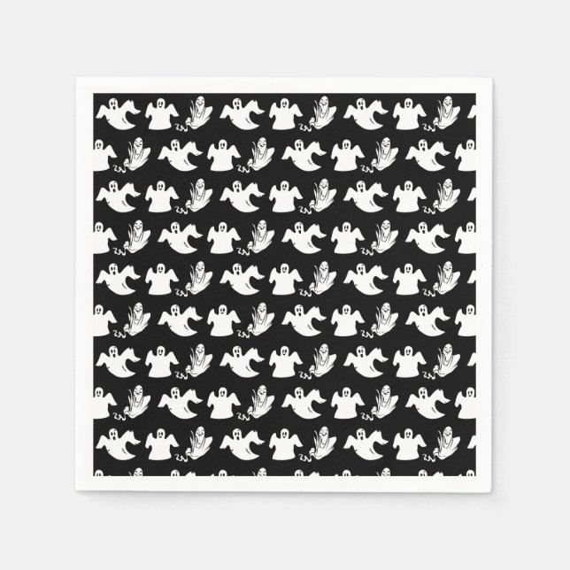 Flygleder som dansar Spöken Halloween fest Pappersservett (Framsidan)