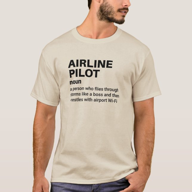 Flygledningspilot - definition av Humor i cockpit T Shirt (Framsida)