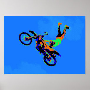Flygledsstöd - Freestyle Motocross Stunt Poster