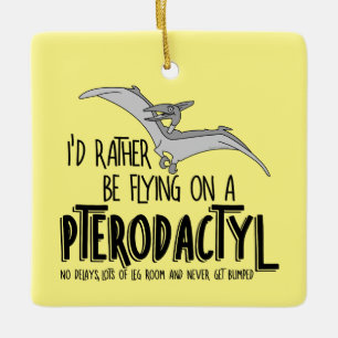 Flyglinje Pterodactyl Dinosaur Airline Julgransprydnad Keramik
