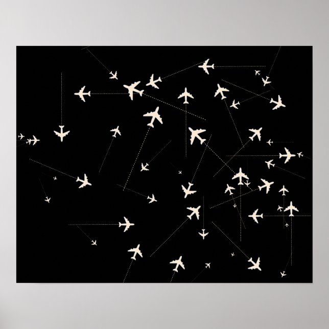 flyglinjer för resedekoder poster (Framsidan)